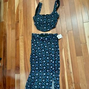 NWT Free People Floral Set Retails for $128